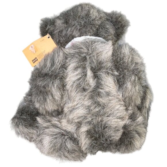 Elegant Plush Teddy Bear By Dakin With Glasses & Knit Scarf Gray Fur 12 Inch Col - Picture 4 of 12